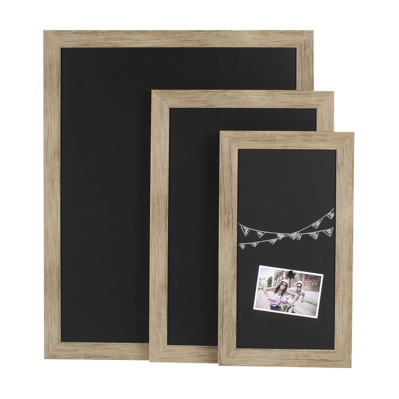 DesignOvation Beatrice Framed Magnetic Chalkboard, 13x23, Rustic Brown - Image 5